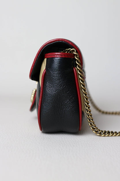Gucci Mini Marmont Bag Beige/Black