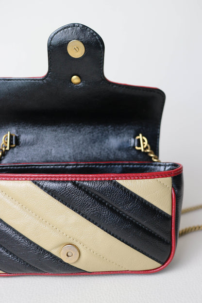 Gucci Mini Marmont Bag Beige/Black