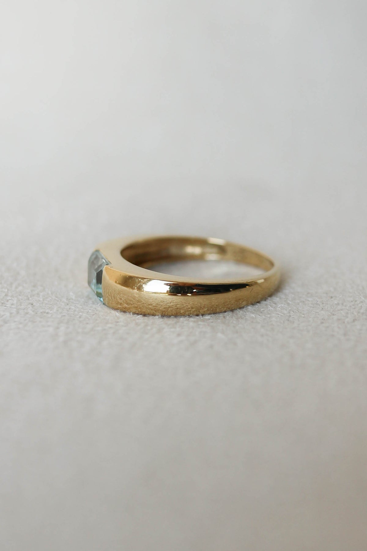 Vintage Dome Topaz Baguette Ring