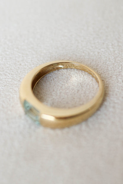 Vintage Dome Topaz Baguette Ring