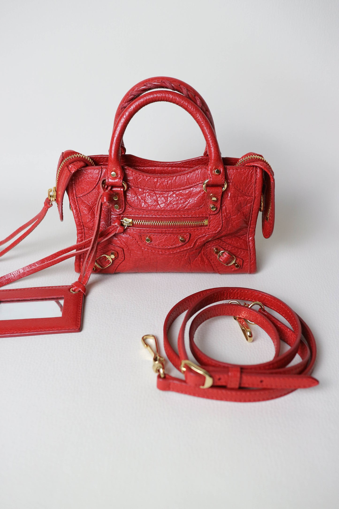 Balenciaga Nano City Bag Red