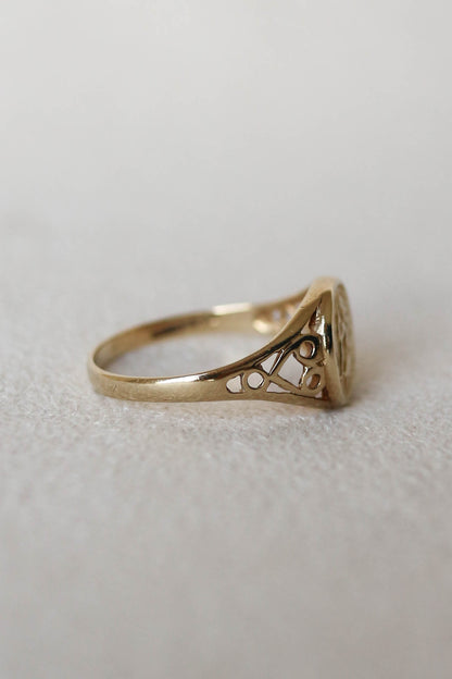 Vintage St. Christopher Coin Ring