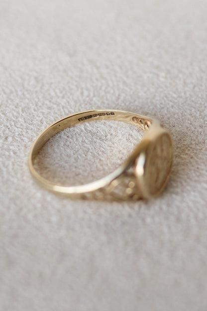 Vintage St. Christopher Coin Ring
