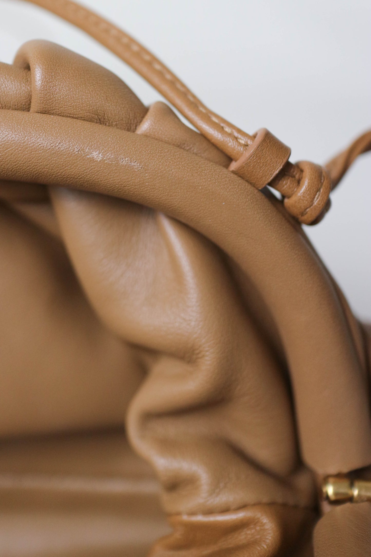 Bottega Veneta Mini Pouch Bag Caramel