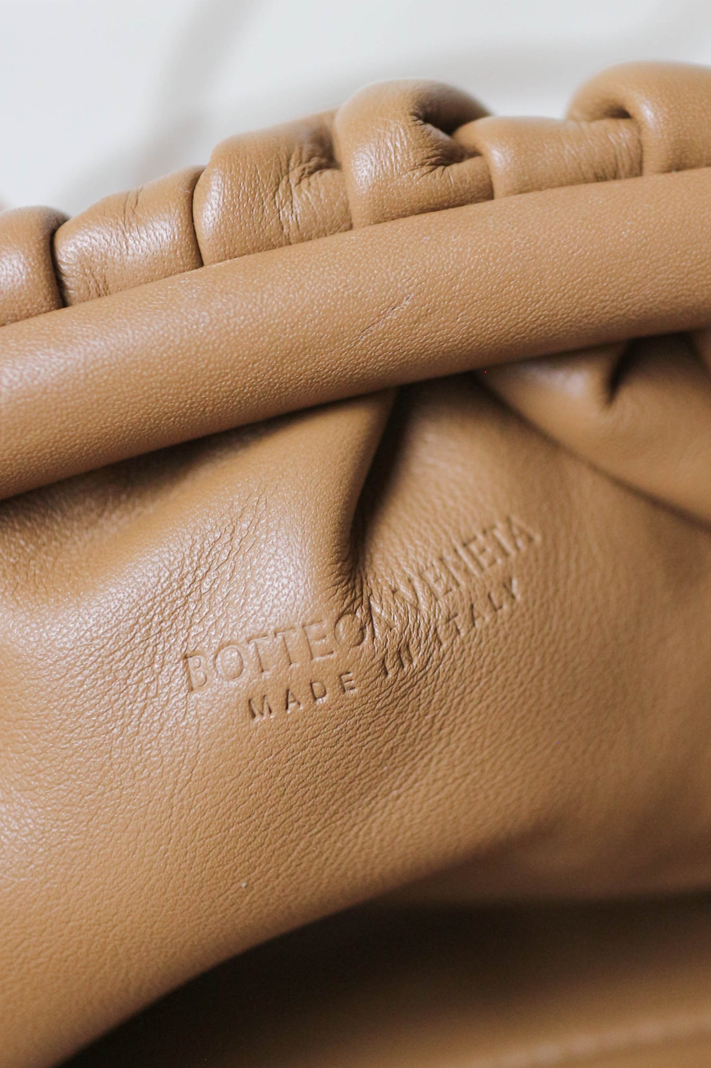 Bottega Veneta Mini Pouch Bag Caramel