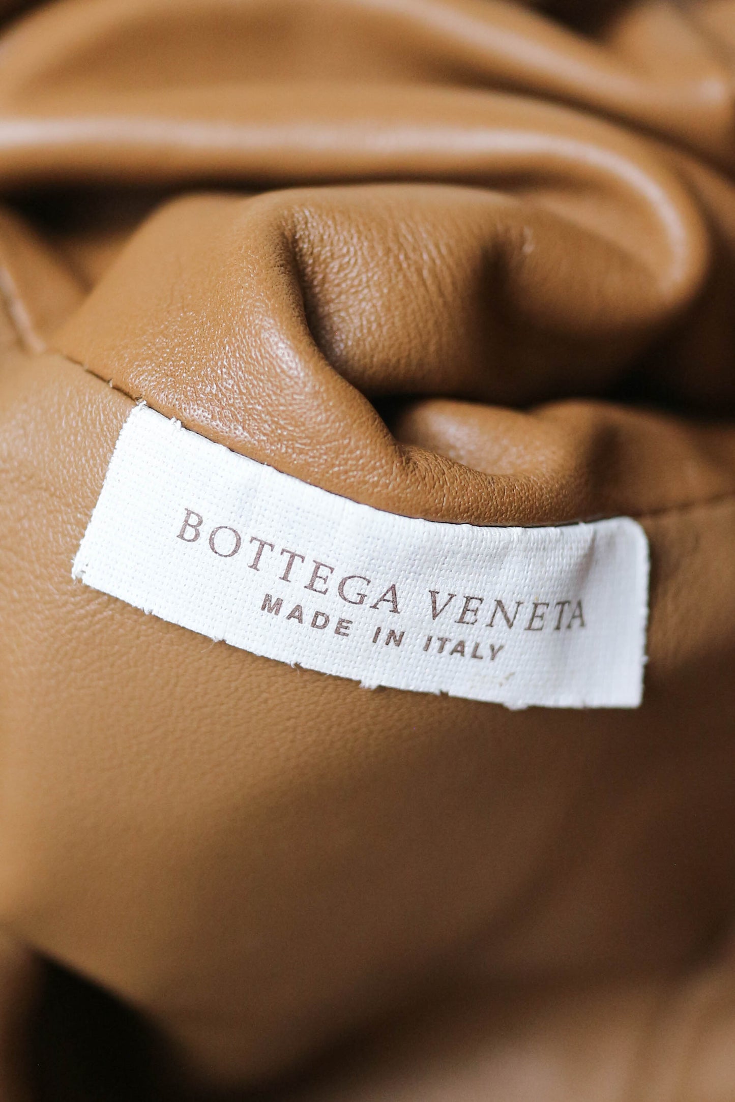 Bottega Veneta Mini Pouch Bag Caramel