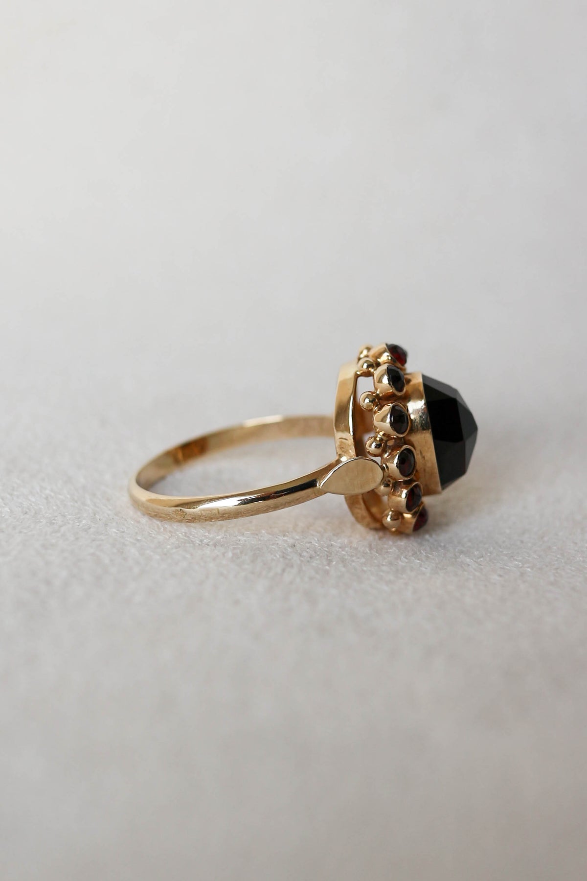 Vintage Big Garnet Oval Ring