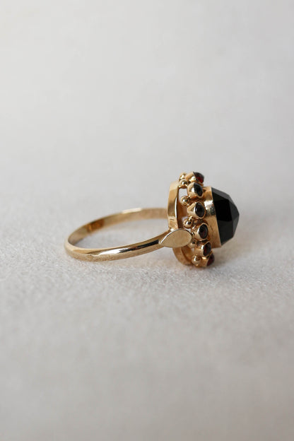 Vintage Big Garnet Oval Ring