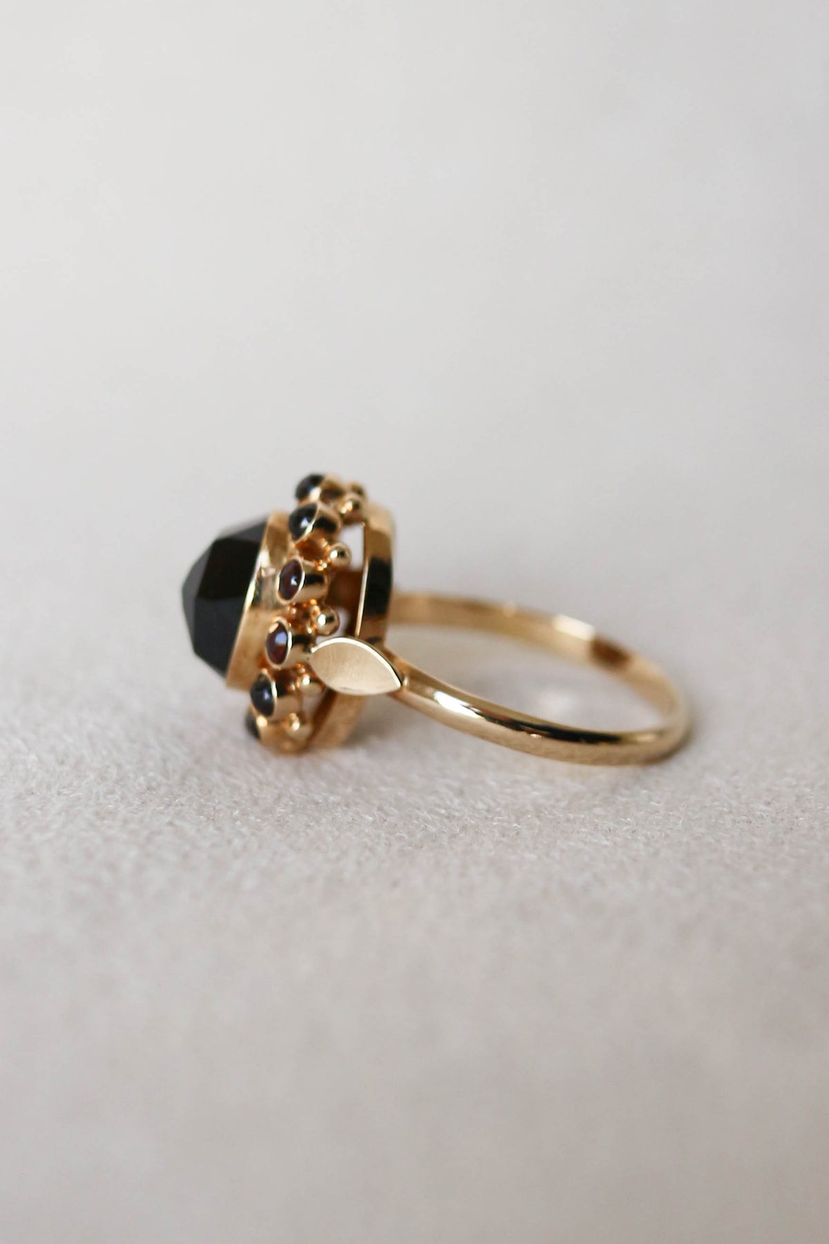 Vintage Big Garnet Oval Ring