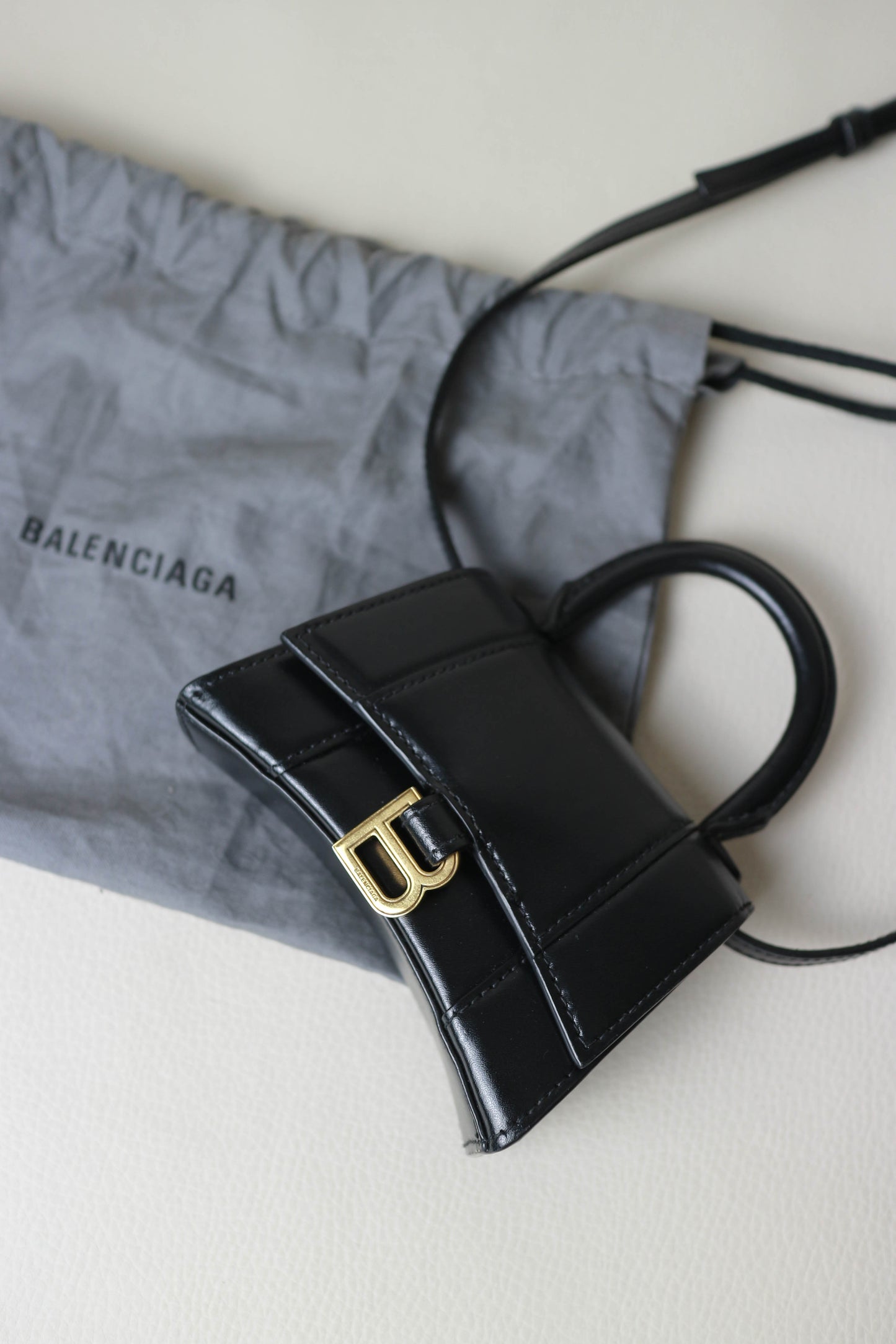 Balenciaga Mini Hourglass Bag Black