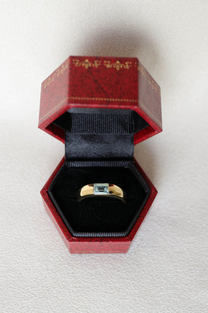 Vintage Dome Topaz Baguette Ring