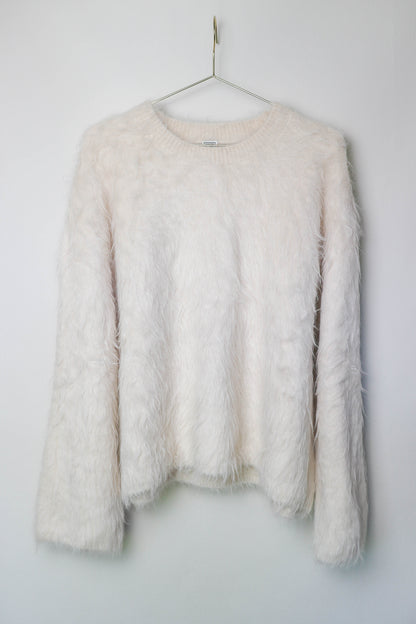 TOTEME Alpaca Oversized Knit Jumper Cream