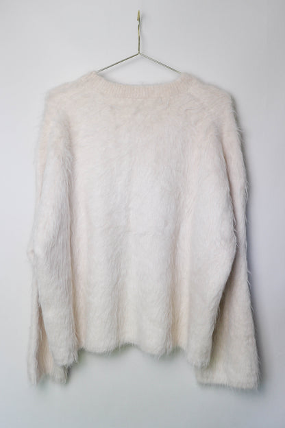 TOTEME Alpaca Oversized Knit Jumper Cream