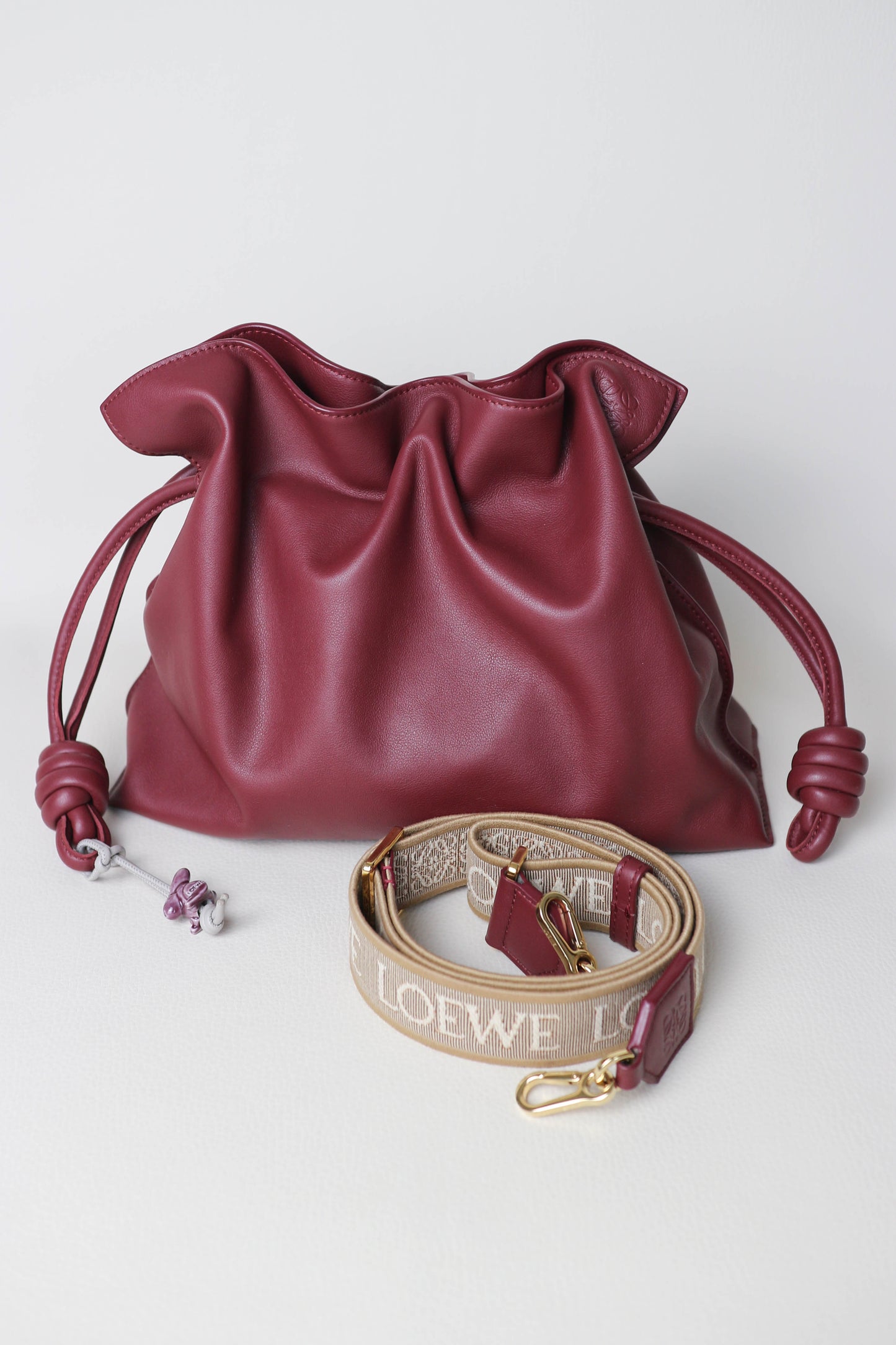 Loewe Flamenco Clutch Bag Burgundy