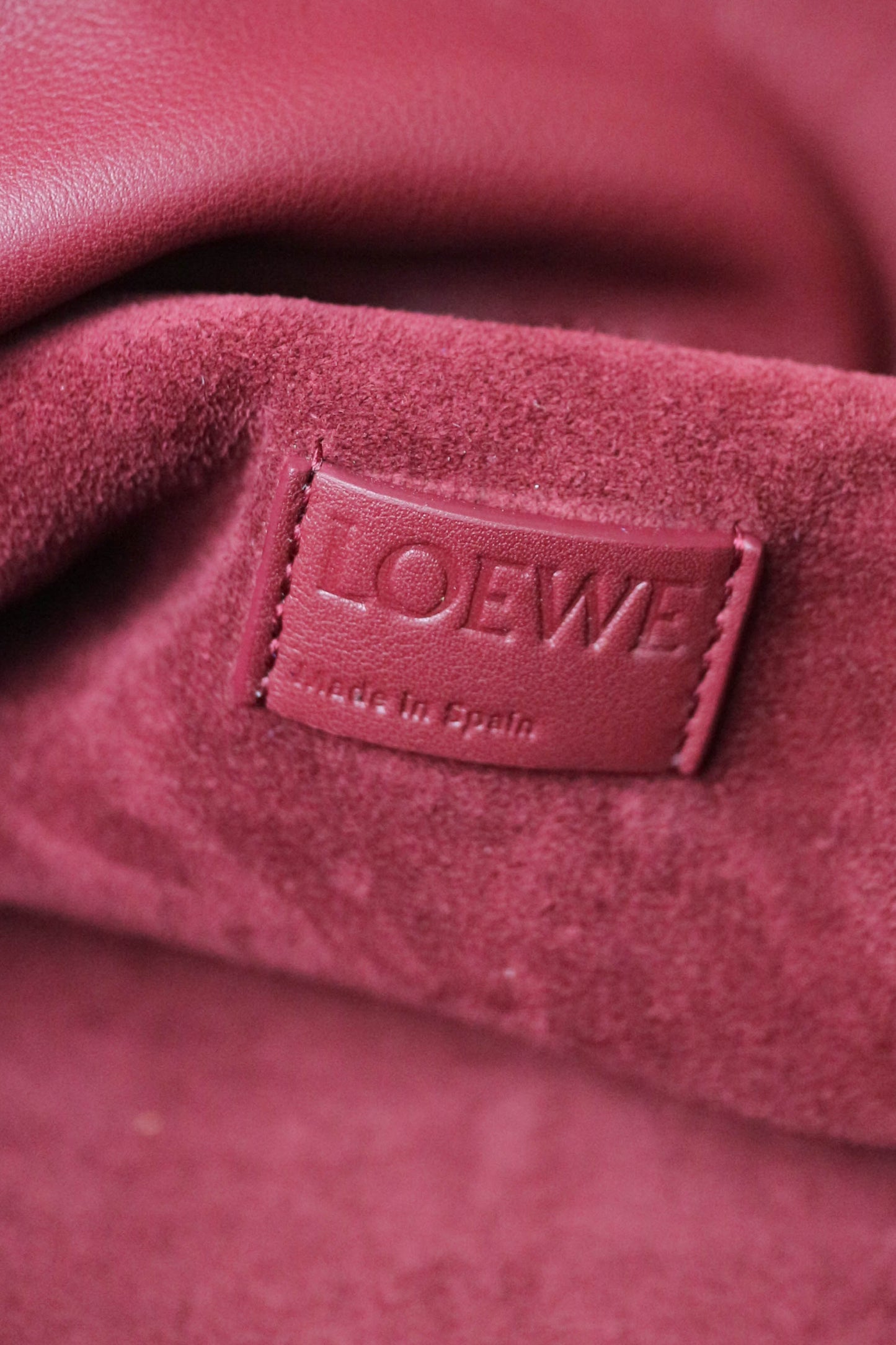 Loewe Flamenco Clutch Bag Burgundy