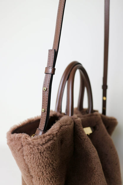 DeMellier The New York Shearling Tote Bag Medium