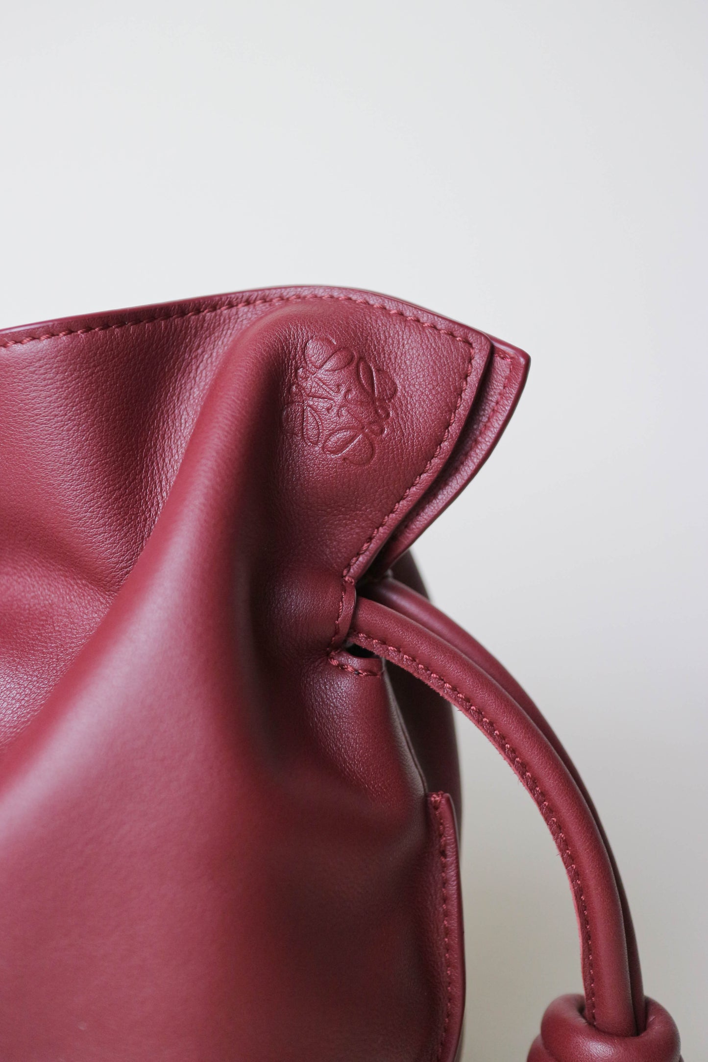 Loewe Flamenco Clutch Bag Burgundy