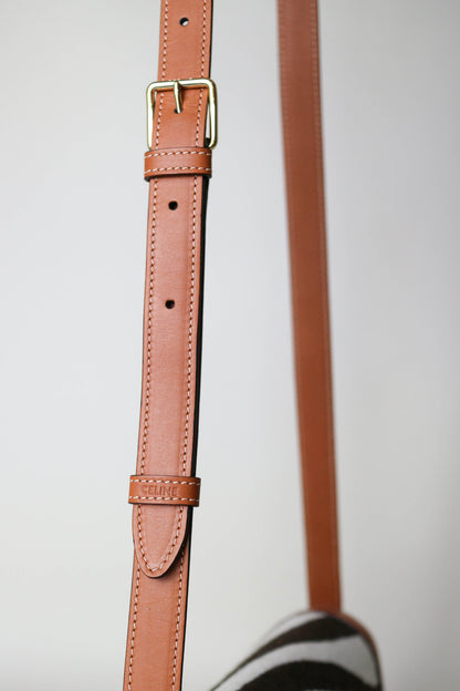 CELINE Triomphe Zebra Crossbody Bag