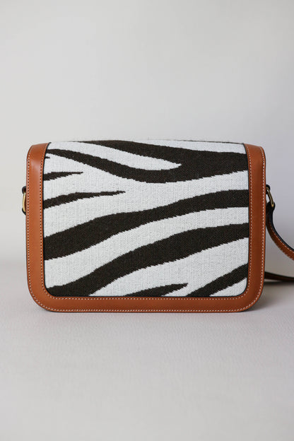 CELINE Triomphe Zebra Crossbody Bag
