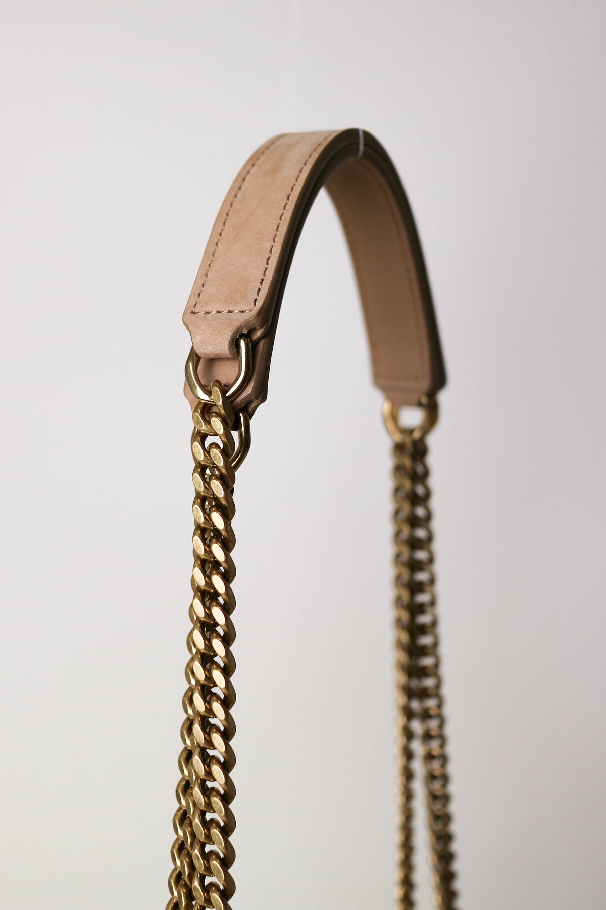 Saint Laurent Niki Shearling Shoulder Bag Small Beige