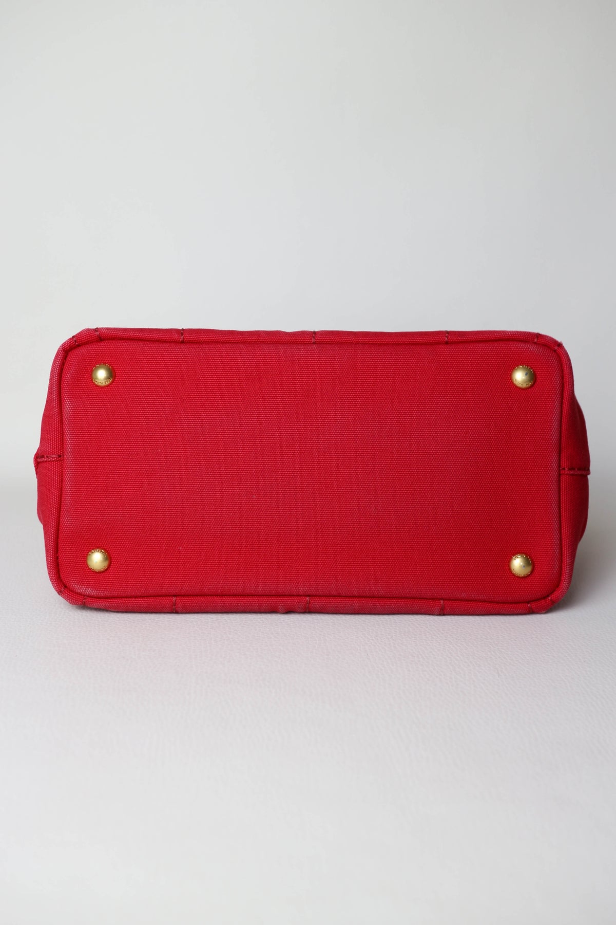 Prada Vintage Canapa Logo Tote Bag Small Red