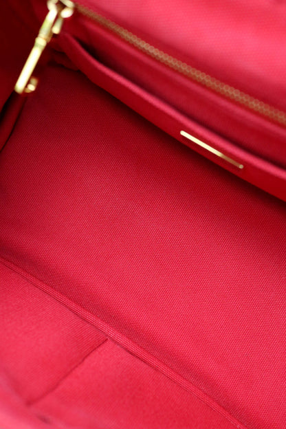 Prada Vintage Canapa Logo Tote Bag Small Red