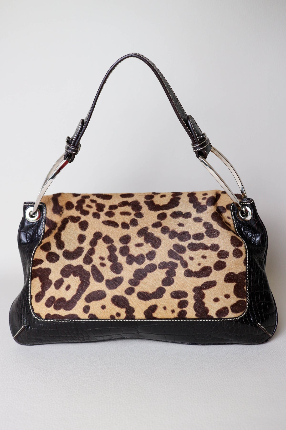 Valentino Vintage Leopard Shoulder Bag