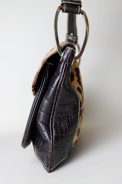 Valentino Vintage Leopard Shoulder Bag