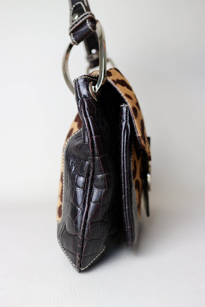 Valentino Vintage Leopard Shoulder Bag