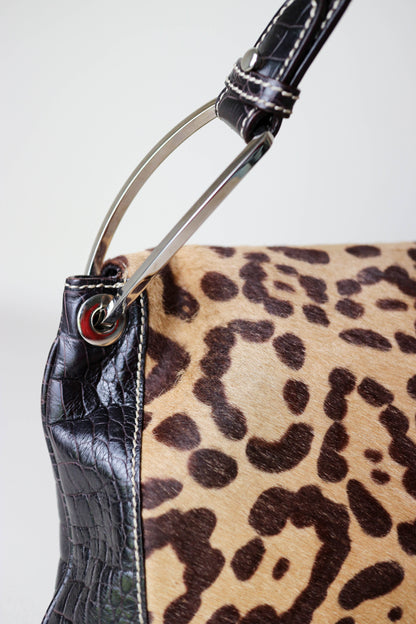 Valentino Vintage Leopard Shoulder Bag