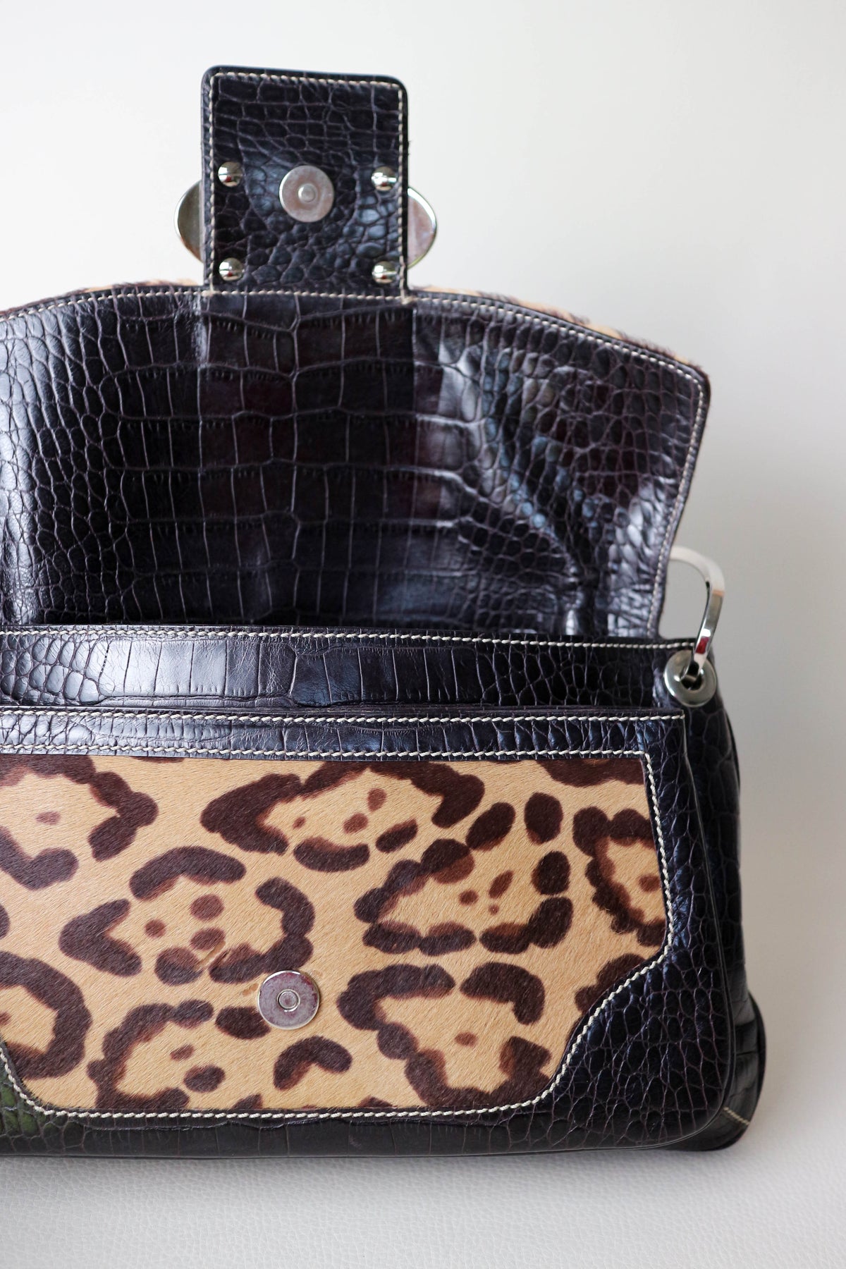 Valentino Vintage Leopard Shoulder Bag