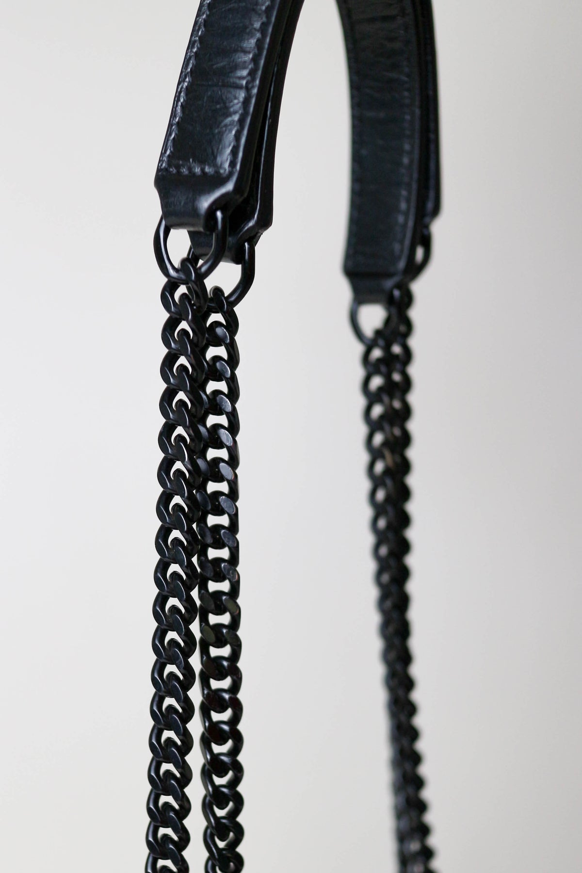Saint Laurent Niki Croco Shoulder Bag Small Black
