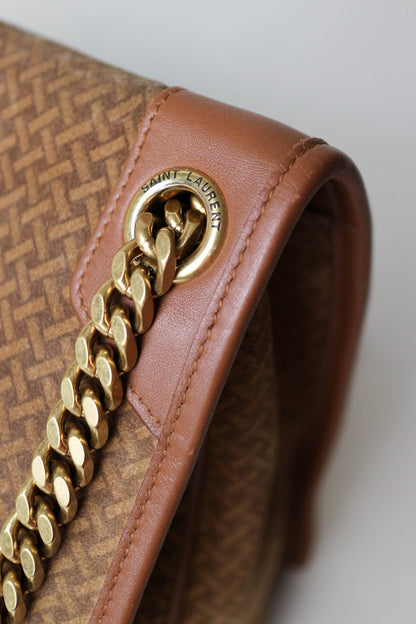 Saint Laurent Niki Suede Shoulder Bag Medium Brown