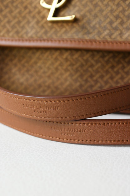 Saint Laurent Niki Suede Shoulder Bag Medium Brown