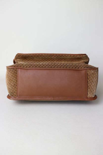 Saint Laurent Niki Suede Shoulder Bag Medium Brown