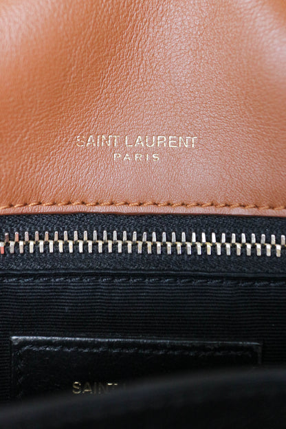 Saint Laurent Niki Suede Shoulder Bag Medium Brown