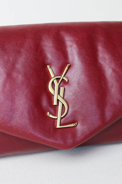 Saint Laurent Calypso Shoulder Bag Burgundy