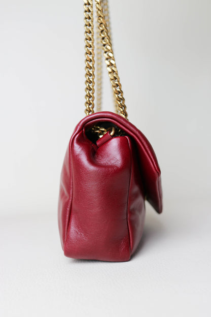 Saint Laurent Calypso Shoulder Bag Burgundy