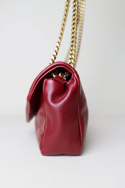 Saint Laurent Calypso Shoulder Bag Burgundy