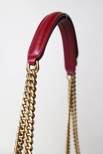 Saint Laurent Calypso Shoulder Bag Burgundy
