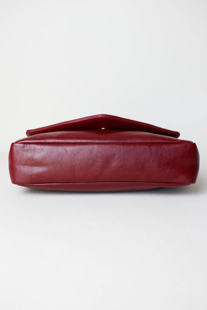 Saint Laurent Calypso Shoulder Bag Burgundy