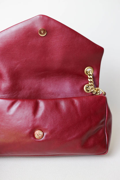 Saint Laurent Calypso Shoulder Bag Burgundy