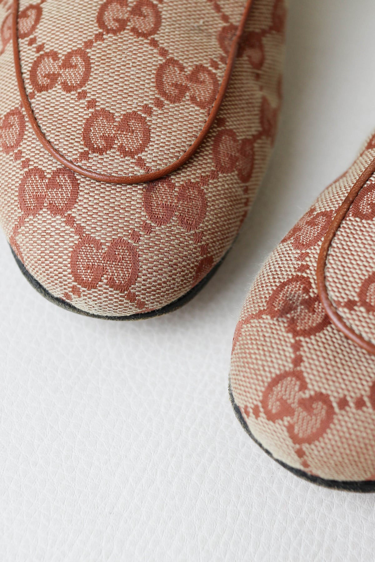 Gucci Princetown Monogram Fur Loafers Brown