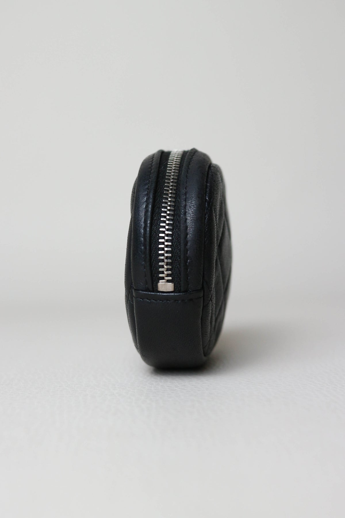 CHANEL Quilted Coin Purse Black