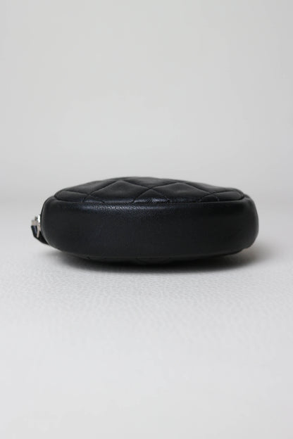CHANEL Quilted Coin Purse Black
