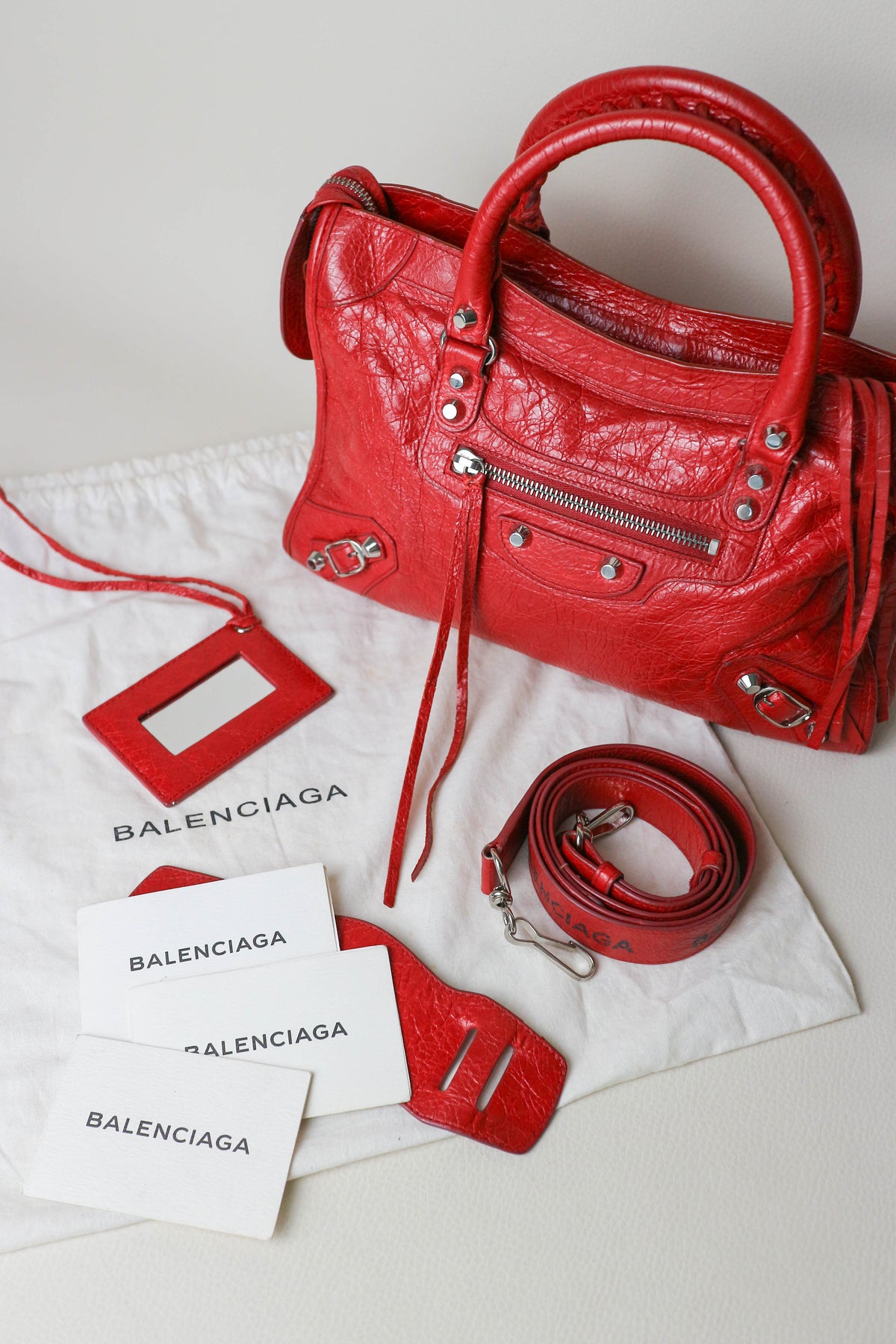 Balenciaga Classic City Handbag Small Red