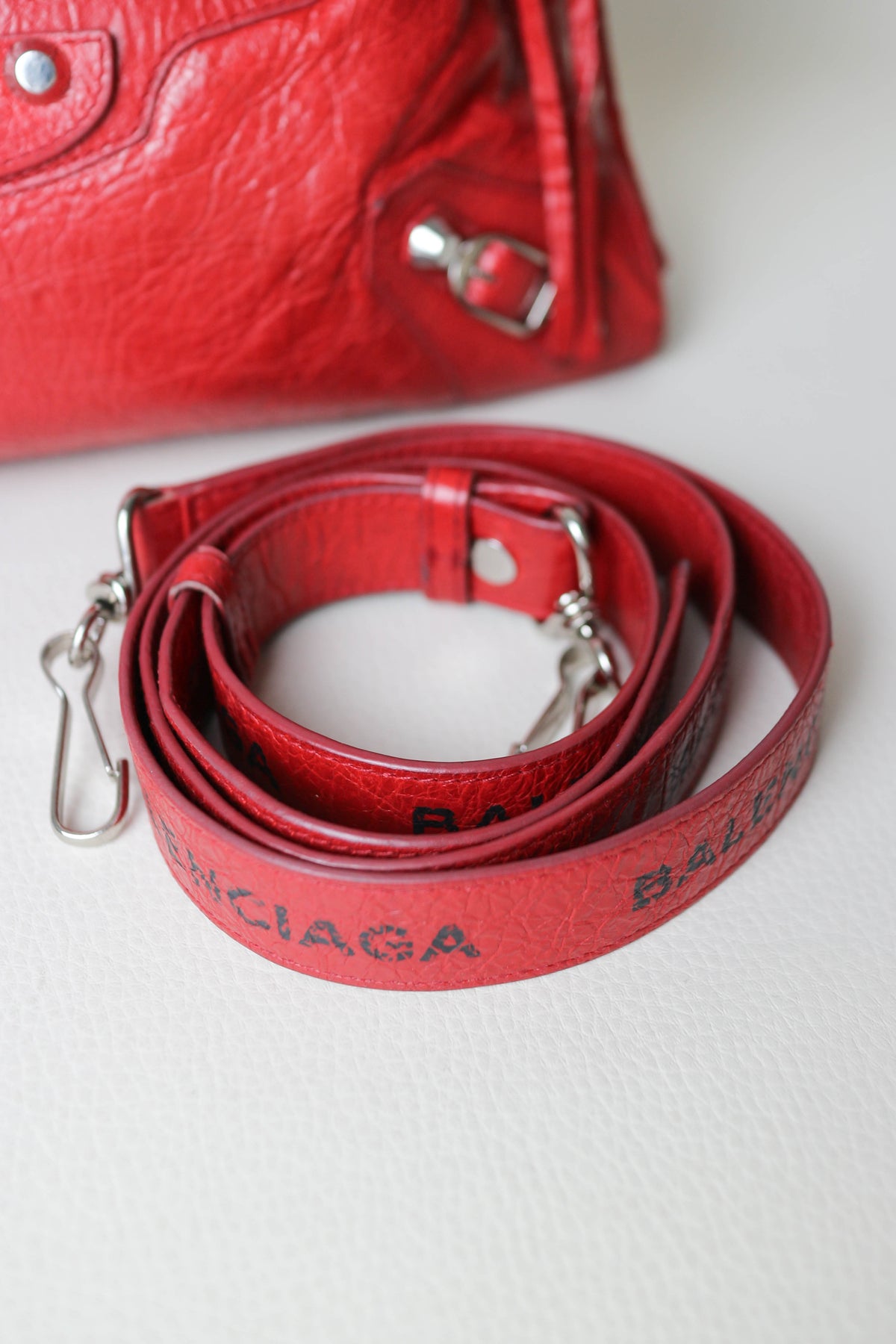 Balenciaga Classic City Handbag Small Red