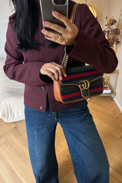 Gucci Marmont Webbing Shoulder Bag Small