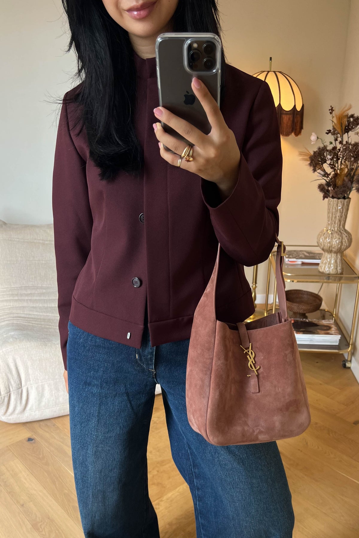 Saint Laurent Le 5 À 7 Shoulder Bag Small Pink