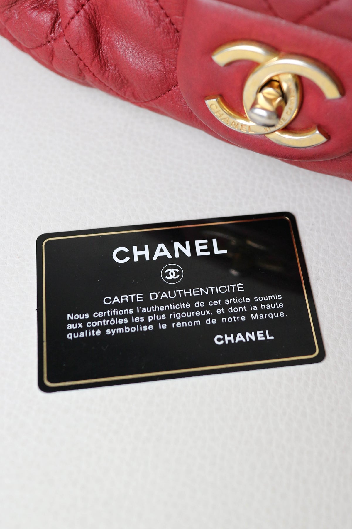 CHANEL Coco Pleats Jumbo Single Flap Bag Red